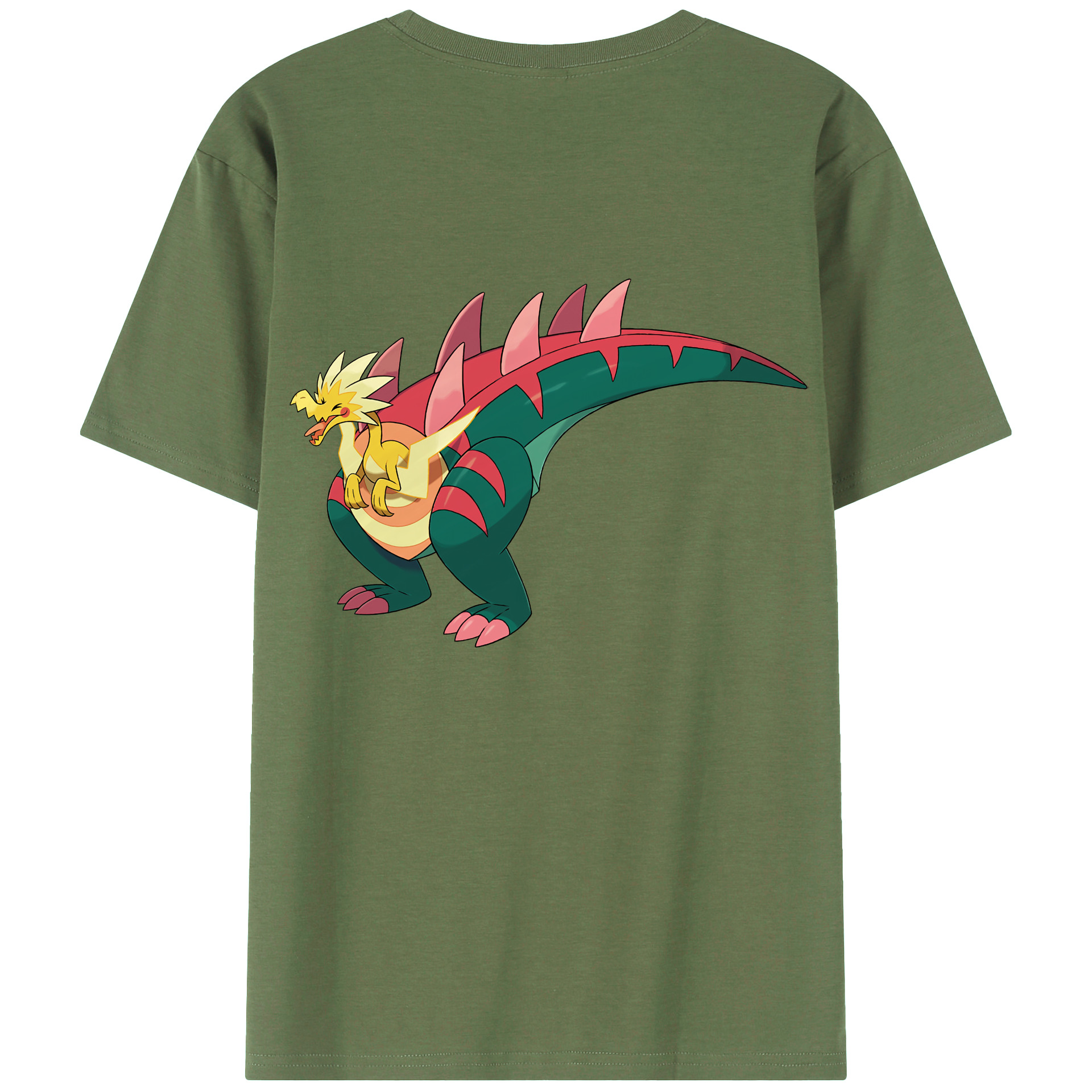 （画像用） ポケットモンスター Pokémon 綿100％ メンズ半袖Tシャツ（バックプリント） 通気性